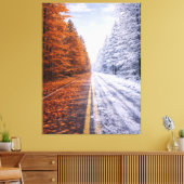 The Road Between Seasons – Time and Choice  Canvas Afdruk (Insitu (Woonkamer))