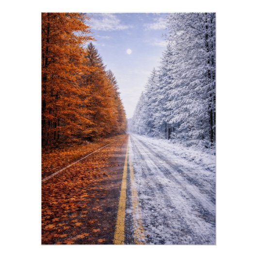The Road Between Seasons – Time and Choice  Perfect Poster (Voorkant)