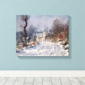 The Road to Giverny, Winter, 1885 Canvas Afdruk (Insitu (Houten vloer))
