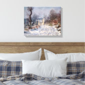 The Road to Giverny, Winter, 1885 Canvas Afdruk (Insitu (Slaapkamer))