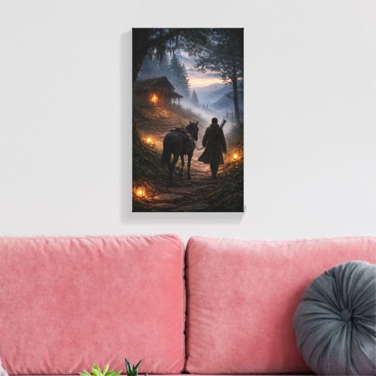 The Road to the Quiet Light Canvas Afdruk (Insitu (Woonkamer))