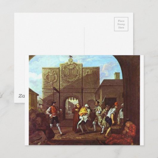 The Roast Beef of Old England van William Hogarth Briefkaart (Voorkant / Achterkant)