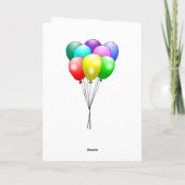 The Robot and the Balloons' Birthday Party Kaart (Achterkant)