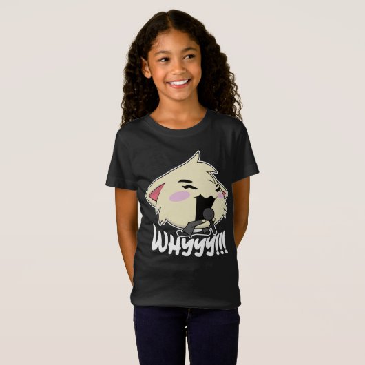 The Rock Star Cat - Whyyyyy T-shirt (Voorkant volledig)