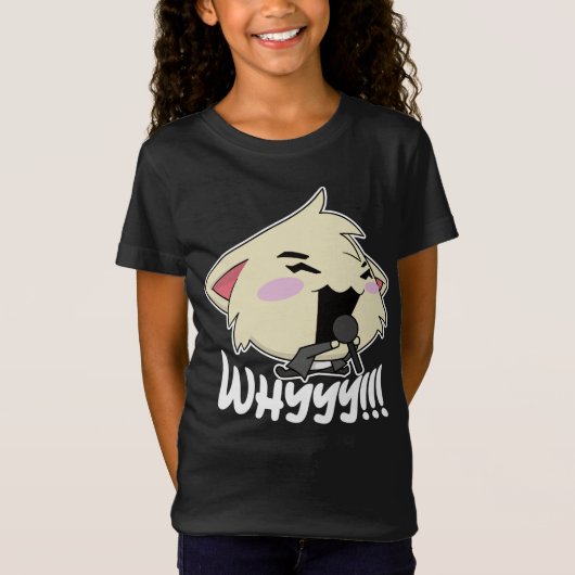 The Rock Star Cat - Whyyyyy T-shirt (Voorkant)