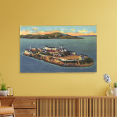"The Rock", Uitzicht van Alcatraz Island Canvas Afdruk (Insitu (Woonkamer))