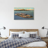 "The Rock", Uitzicht van Alcatraz Island Canvas Afdruk (Insitu (Slaapkamer))