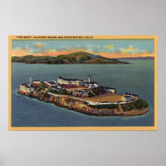 "The Rock", Uitzicht van Alcatraz Island Poster (Voorkant)