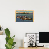 "The Rock", Uitzicht van Alcatraz Island Poster (Thuiskantoor)