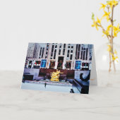 "The Rockefeller Center Concourse" Kerst Kaart (Gele Bloem)