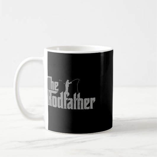 The Rodfather Funny Vist geliefde Rod Fish Dad Fis Koffiemok (Links)