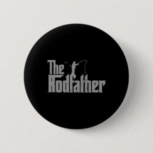 The Rodfather Funny Vist geliefde Rod Fish Dad Fis Ronde Button 5,7 Cm