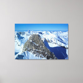 The Roggspitze St Anton Holiday Card Canvas Afdruk