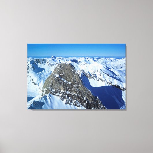 The Roggspitze St Anton Holiday Card Canvas Afdruk (Voorkant)