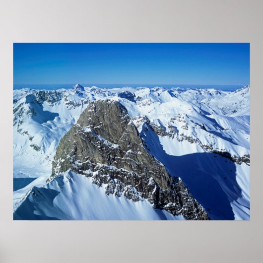 The Roggspitze St Anton Holiday Card Poster (Voorkant)