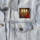 The Rolin Madonna, c.1435 Vierkante Button 5,1 Cm (In situ)