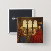The Rolin Madonna, c.1435 Vierkante Button 5,1 Cm (Voorkant /achterkant)