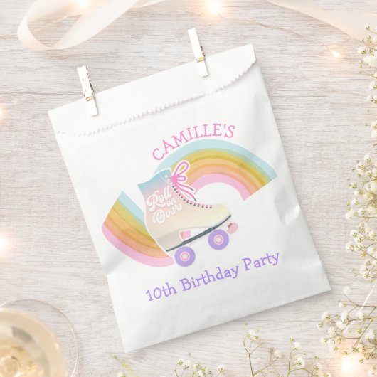 The Roller Skating Girl Birthday Party Bedankzakje (Geknipt)