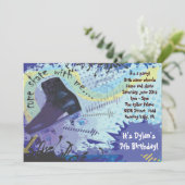 The Roller Skating Invitation Happy Birthday Party Kaart (Staand voorkant)