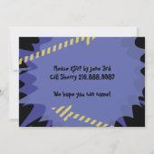 The Roller Skating Invitation Happy Birthday Party Kaart (Achterkant)