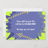 The Roller Skating Invitation Happy Birthday Party Kaart (Achterkant)