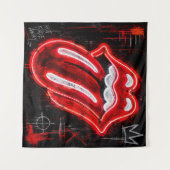 The Rolling Stones Kunstlogo Wandkleed (Voorkant (horizontaal))