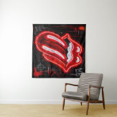 The Rolling Stones Kunstlogo Wandkleed (In Situ (horizontaal))