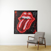 The Rolling Stones Kunstlogo Wandkleed (In situ)