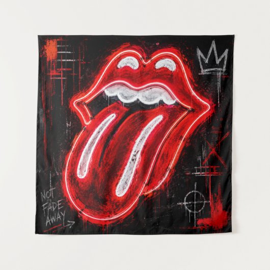 The Rolling Stones Kunstlogo Wandkleed (Voorkant)