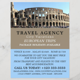 The Roman Colosseum, Rome, Reisbureau Advert Flyer