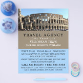 The Roman Colosseum, Rome, Reisbureau Advert Flyer (Enkel)