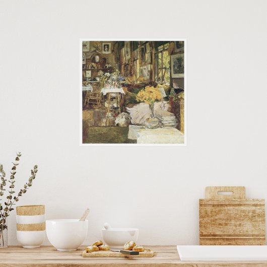 The Room of Flowers, 1894 Childe Hassam Poster (Keuken)