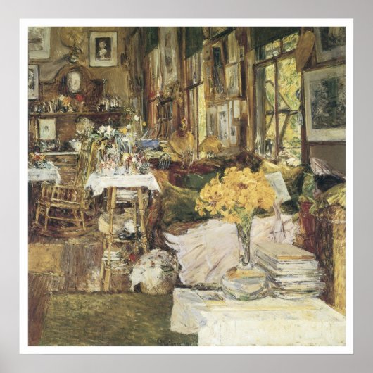 The Room of Flowers, 1894 Childe Hassam Poster (Voorkant)