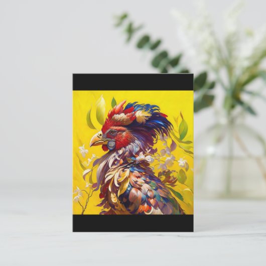 the rooster postkarte briefkaart (Staand voorkant)