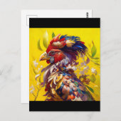 the rooster postkarte briefkaart (Voorkant / Achterkant)