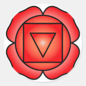 The Root Chakra Ronde Sticker (Voorkant)