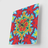 The Rosey Kaleidoscope Vierkante Klok (Hoek)