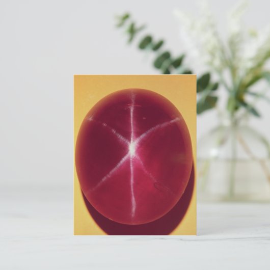 The Rosser Reeves Star Ruby Briefkaart (Staand voorkant)