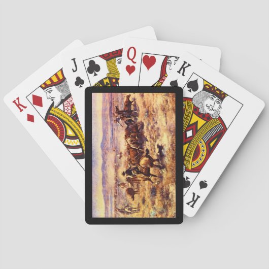The Roundup', Charles M. Russell_Art van Amerika Pokerkaarten (Achterkant)