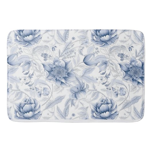 The Royal Blue Porcelain Floral Pattern Vol.1 Badmat (Voorkant)