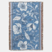 The Royal Blue Porcelain Floral Pattern Vol.2 Deken (Voorkant Verticaal)