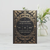 The Royal Choice: "Royal Baroque Wedding Invitatio Kaart (Staand voorkant)