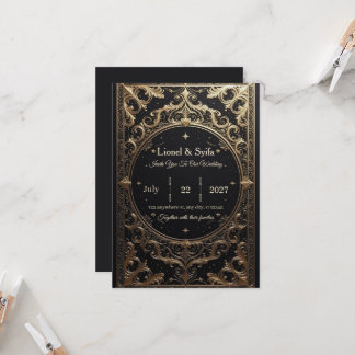 The Royal Choice: "Royal Baroque Wedding Invitatio Kaart