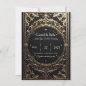 The Royal Choice: "Royal Baroque Wedding Invitatio Kaart (Voorkant)