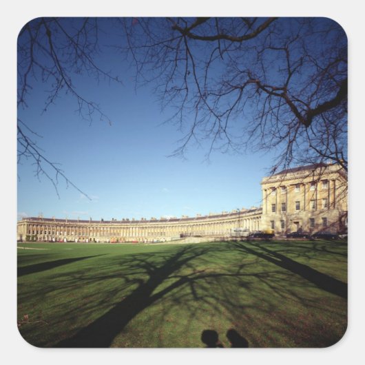 The Royal Crescent, 1767-75 Vierkante Sticker (Voorkant)