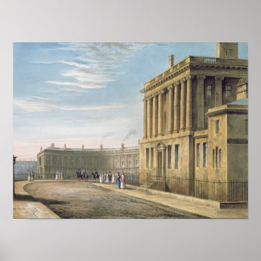The Royal Crescent, Bath 1820 Poster (Voorkant)