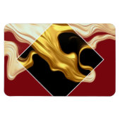 The Royal Flow Photo Magnet: Regal Crimson & Gold  Magneet (Horizontaal)