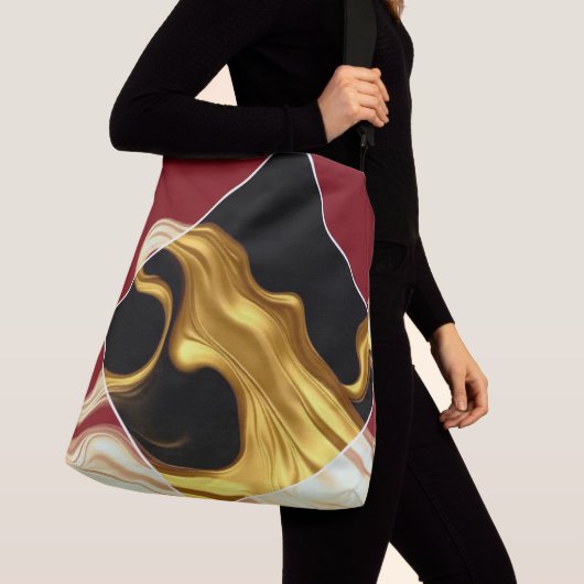 The Royal Flow: Regal Crimson & Gold Luxury Achemp Crossbody Tas (Dichtbij)