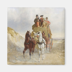The Royal Mail Coach on the Road, 1841 (olie op pa Magneet