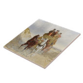 The Royal Mail Coach on the Road, 1841 (olie op pa Tegeltje (Zijkant)